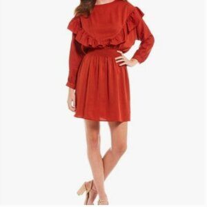 2/$30 Gianni Bini Kim Blousson Western Ruffle Dress Large